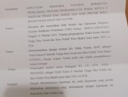 Kisruh di Kampus Kebangsaan, Waket II Stispol Wira Bhakti Dicopot Mendadak